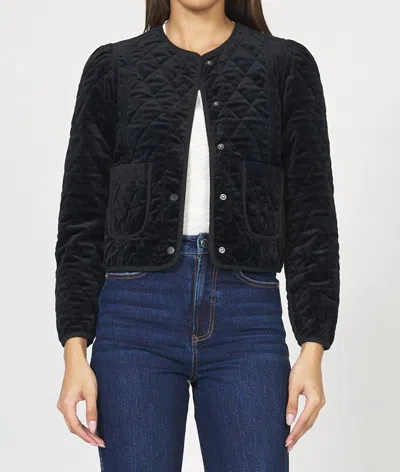 Dear John Denim Kit Quilted Jacket In Black Velvet