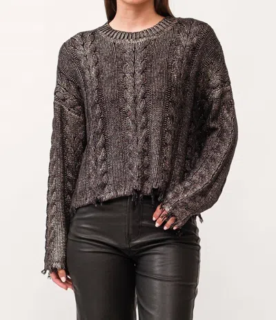 Dear John Denim Kris Crew Neck Long Sleeve Relaxed Fit Sweater In Grey In Multi