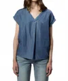 Dear John Denim Kristen Tencel Lyocell Fibers Top In Blue In Blue