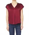 Dear John Denim Kristen V-neck Top In Tibetan Red In Red