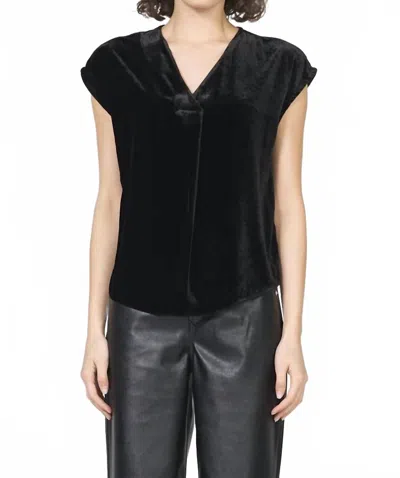 Dear John Denim Kristen Velvet Top In Black