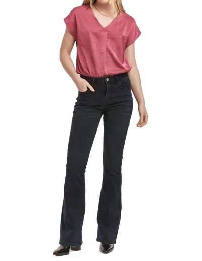 Dear John Denim Laney High Rise Flare Jeans In Calhoun In Black