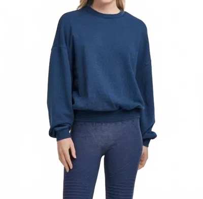 Dear John Denim Lara Crewneck Sweatshirt In Dark Indigo In Blue