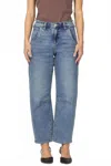 Dear John Denim Lasso High Rise Clean Hem Jeans In Waikiki In Blue