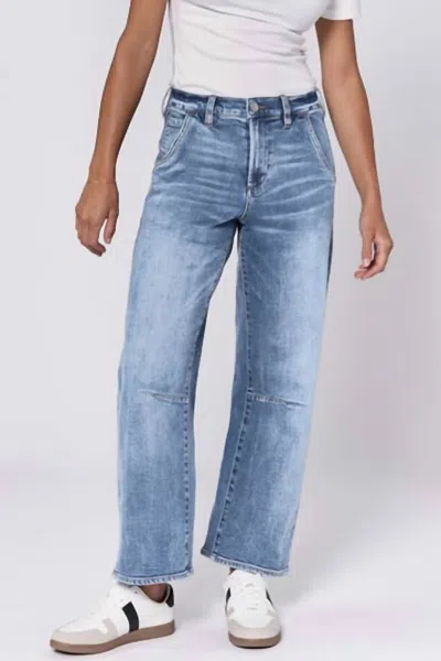 Dear John Denim Lasso High Rise Clean Hem Jeans In Western Hue In Multi