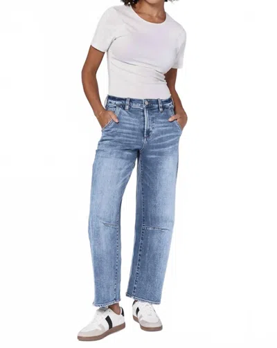 Dear John Denim Lasso High Rise Loose Fit Jeans In Western Hue In Blue