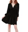 DEAR JOHN DENIM LAUREN RUCHED DRESS IN BLACK