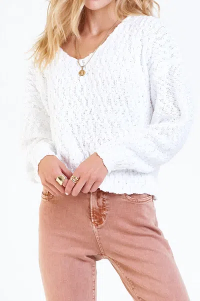 Dear John Denim Lexi Sweater In Sea Salt In White