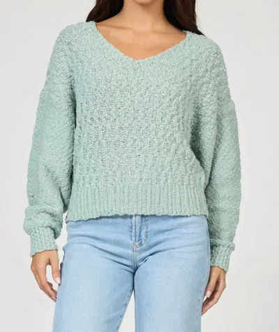 Dear John Denim Lexi Textured Sweater In Mint In Green