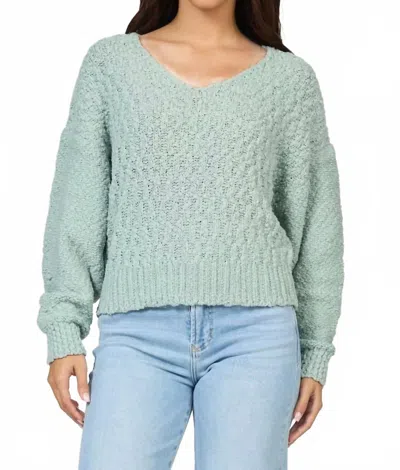 Dear John Denim Lexi V-neck Sweater In Iceberg Green