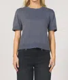 Dear John Denim Leyla Short Sleeve Tee In Vintage Indigo In Gray