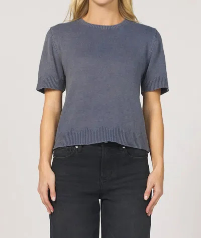 Dear John Denim Leyla Short Sleeve Tee In Vintage Indigo In Gray