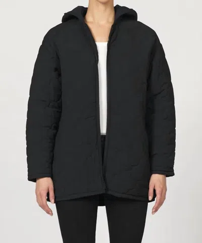 Dear John Denim Liv Long Jacket In Black In Blue