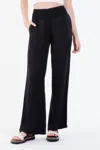 Dear John Denim Lizzie Wide Leg Lounge Pant In Black In Black