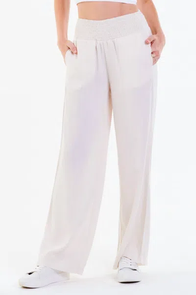 Dear John Denim Lizzie Wide Leg Lounge Pant In Off White