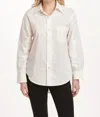 Dear John Denim Lola Button Down Collared Shirt In White In White