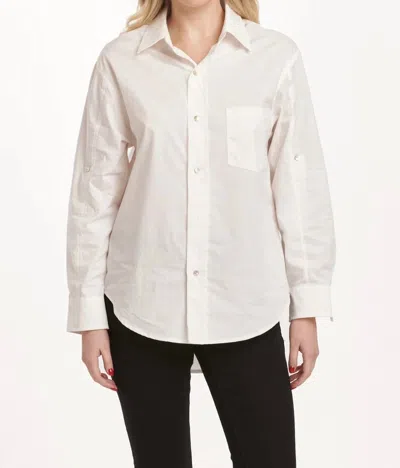 Dear John Denim Lola Button Down Collared Shirt In White