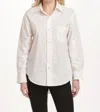 Dear John Denim Lola Button Down Collared Shirt In White In White