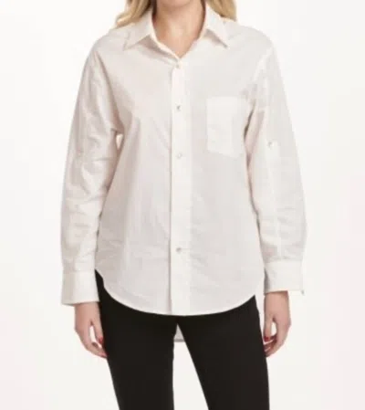 DEAR JOHN DENIM LOLA BUTTON DOWN IN WHITE