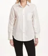 Dear John Denim Lola Button Down Collared Shirt In White In White