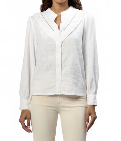 Dear John Denim Lonestar Button Down Top In White