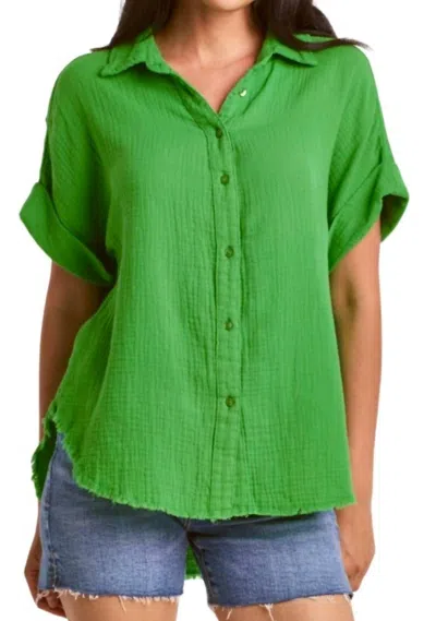 Dear John Denim Lorelei Button Front Shirt In Green Flare