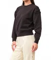 Dear John Denim Lucinda Crew Neck Sweatshirt In Black In Black