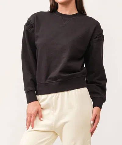 Dear John Denim Lucinda Detail Sweatshirt In Black
