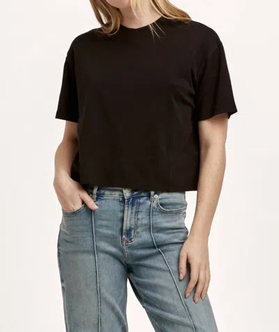 Dear John Denim Maddon Boyfriend Slub Tee In Black