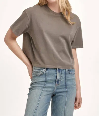 Dear John Denim Maddon Boyfriend Slub Tee In Charcoal In Gray