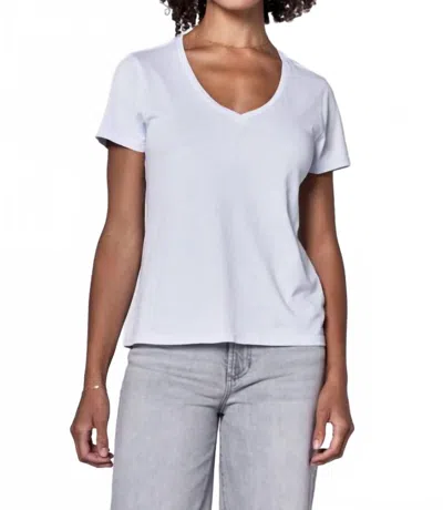 Dear John Denim Madi V-neck Jersey Short Sleeve Tee In Sky In Blue