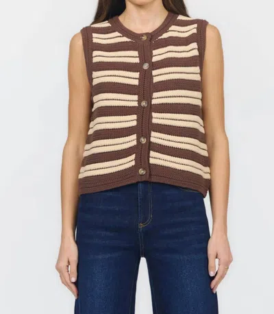 Dear John Denim Maeve Vest In Cappuccino Combo In Multi