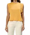 Dear John Denim Majorelle Cap Sleeve Tank In Golden Yellow In Orange