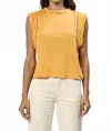 Dear John Denim Majorelle Cap Sleeve Tank In Golden Yellow In Orange
