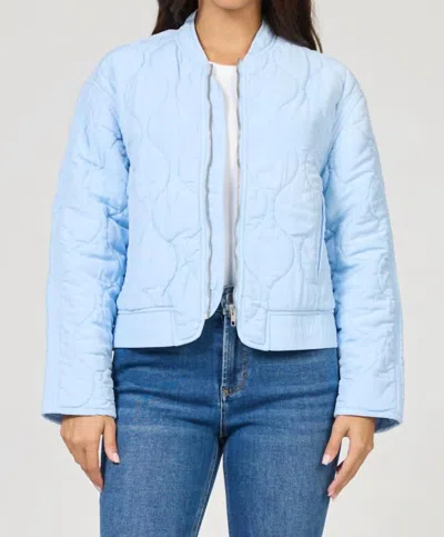 Dear John Denim Maverick Zipper Front Jacket In Skyway In Blue