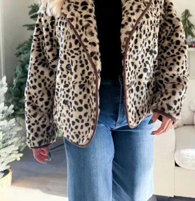 Dear John Denim Meadow Collared Jacket In Cheetah In Animal Print