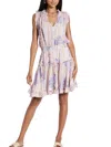Dear John Denim Melodie Tiered Ruffle Dress In Southwest Meadow In Pink