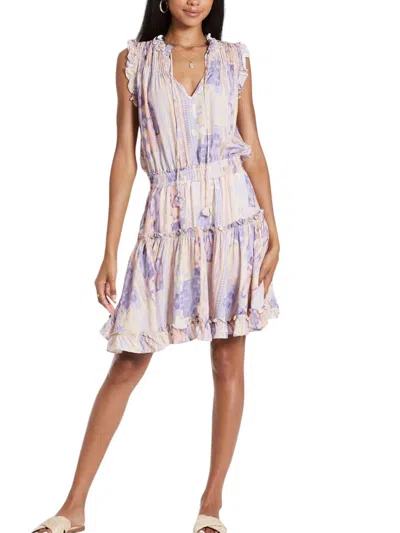 Dear John Denim Melodie Tiered Ruffle Dress In Southwest Meadow In Purple