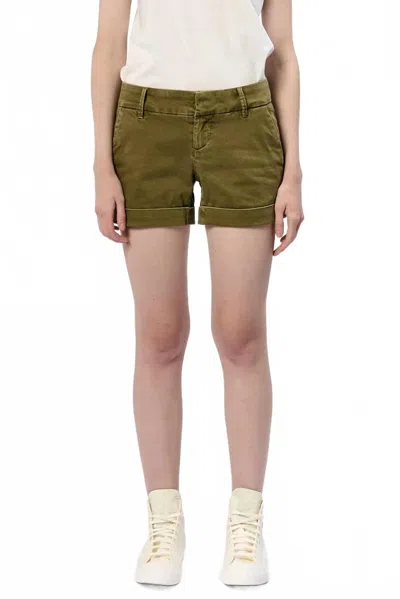 Dear John Denim Mid-rise Hampton Shorts In Olive Branch In Brown