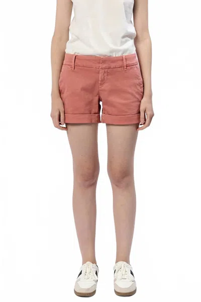 Dear John Denim Mid-rise Hampton Shorts In Terracotta In Brown