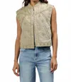 Dear John Denim Mina Branch Vest In Olive In White