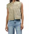 Dear John Denim Mina Sleeveless Jacket In Olive Branch In Multi