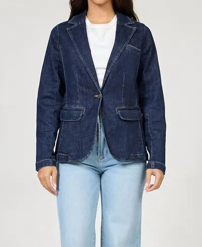 Dear John Denim Minah Denim Blazer In Naval Academy In Blue