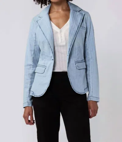 Dear John Denim Minah Novelty Jacket In Denim Stripe In Blue