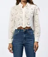 Dear John Denim Miranda Top In White Embroidery In Neutral