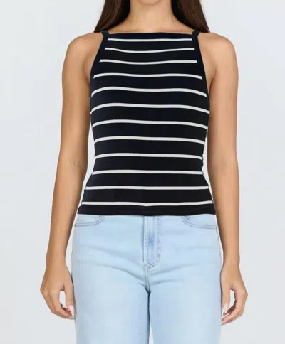 Dear John Denim Moira Tank Top In Black Cream In Multi