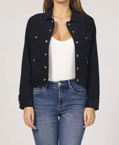 Dear John Denim Montana Go-getter Corduroy Utility Jacket In Midnight Navy In Blue