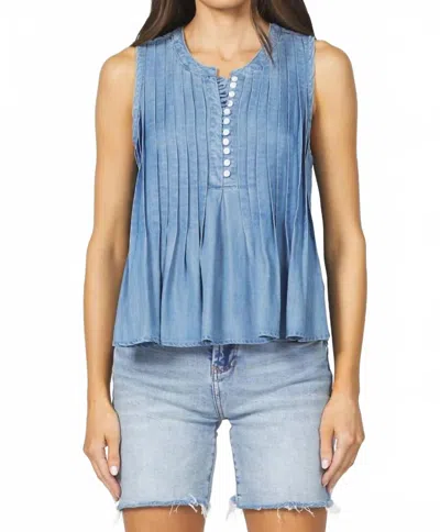 Dear John Denim Myron Tank Top In Carolina Blue In Multi