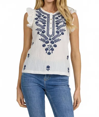 Dear John Denim Nicola Tank Top In Egret In White
