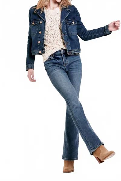 Dear John Denim Nicole Denim Jacket In Logan In Blue